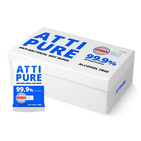 ATTIPURE 아띠퓨어 항균 물티슈 50매입